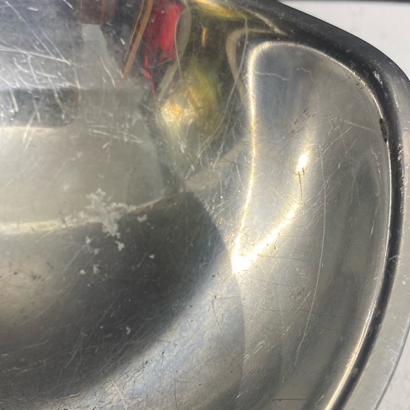 Nambé 526 Handmade Serving Bowl Tri Corner Dish Made of Aluminum Alloy Metal - Picture 5 of 11